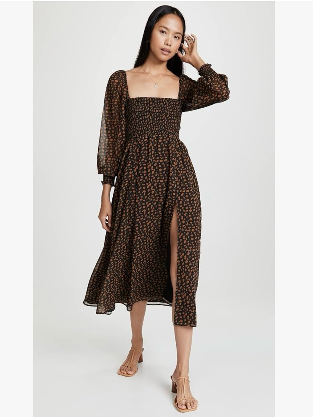 O.P.T. Smocked Maxi Dress New XS